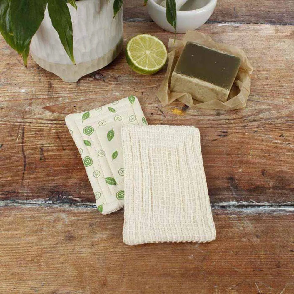 Organic Cotton 'Scrub' Unsponge - Mint Leaf - Pack of 2