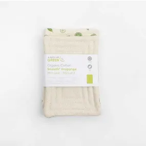 Organic Cotton 'Smooth' Unsponge - Mint Leaf - Pack of 2