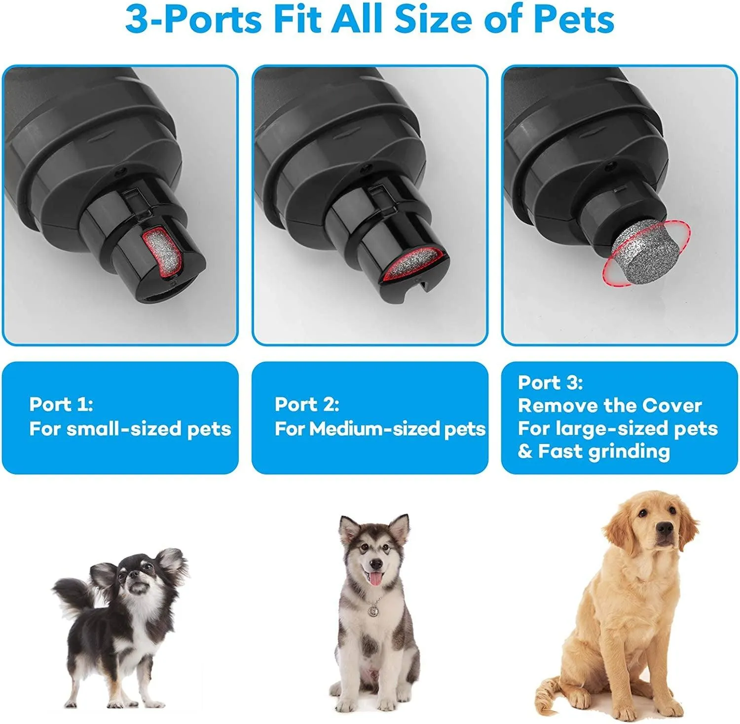 PawPerfect LED Nail Grinder: 2-Speed Electric Pet Trimmer