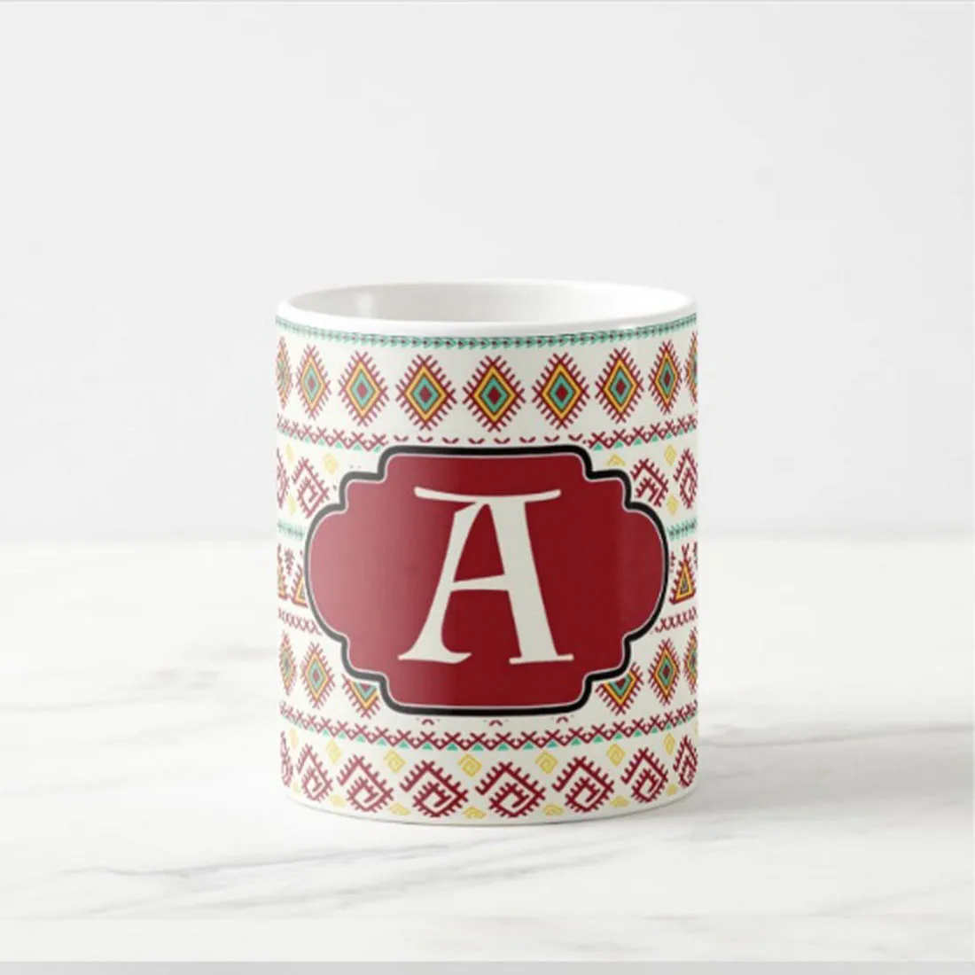 Personalized Printed Cups - Red Ethnic