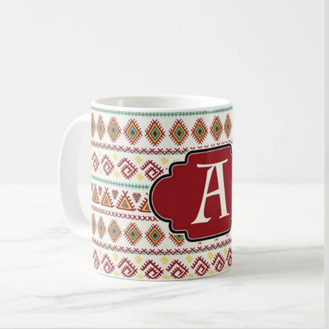 Personalized Printed Cups - Red Ethnic