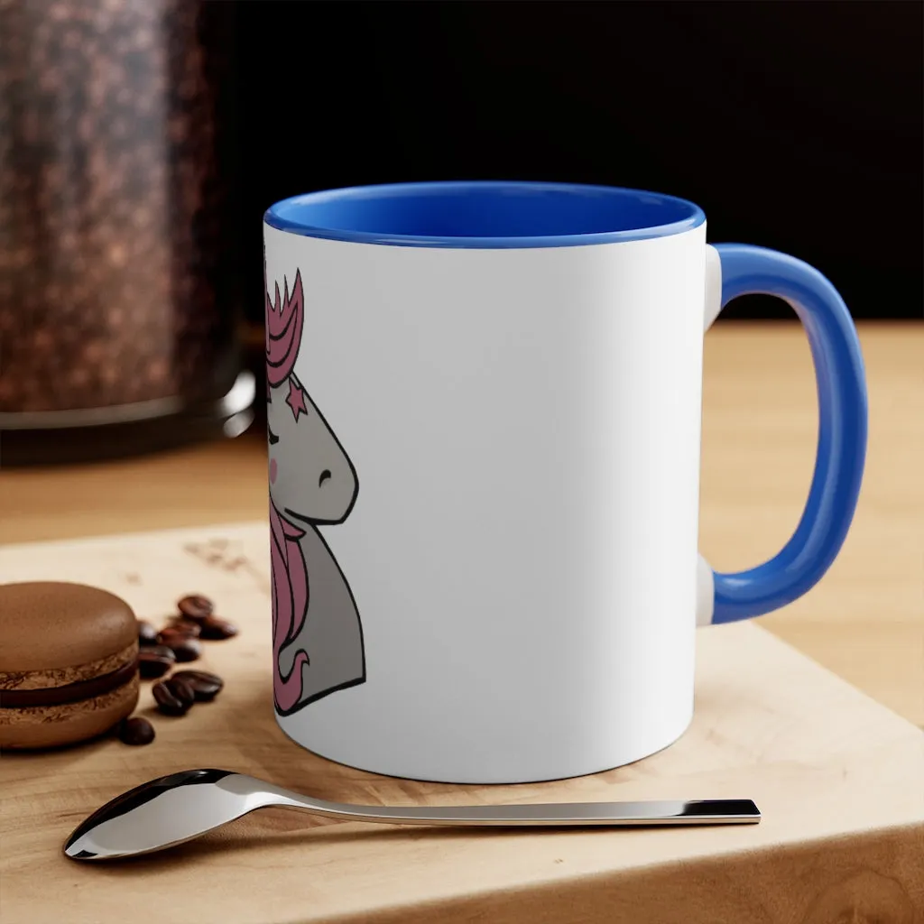 Pink Hair Unicorn 11oz Accent Mug