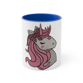 Pink Hair Unicorn 11oz Accent Mug