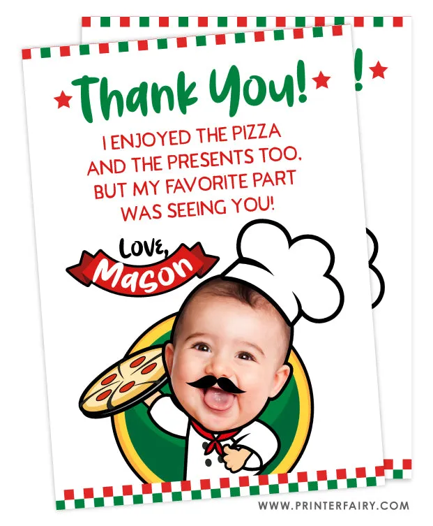 Pizza Thank You Card with Photo