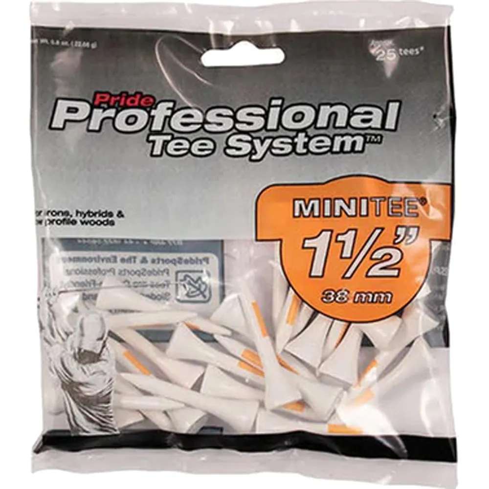 Pride Pro Mini 1.5" Tees (Pack of 25) - Orange