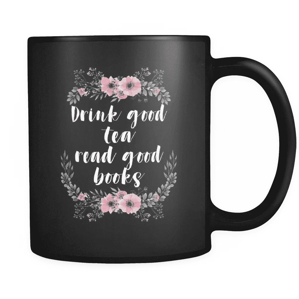 "good books" 11oz black mug