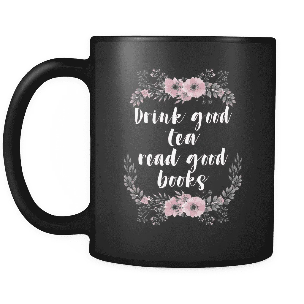 "good books" 11oz black mug