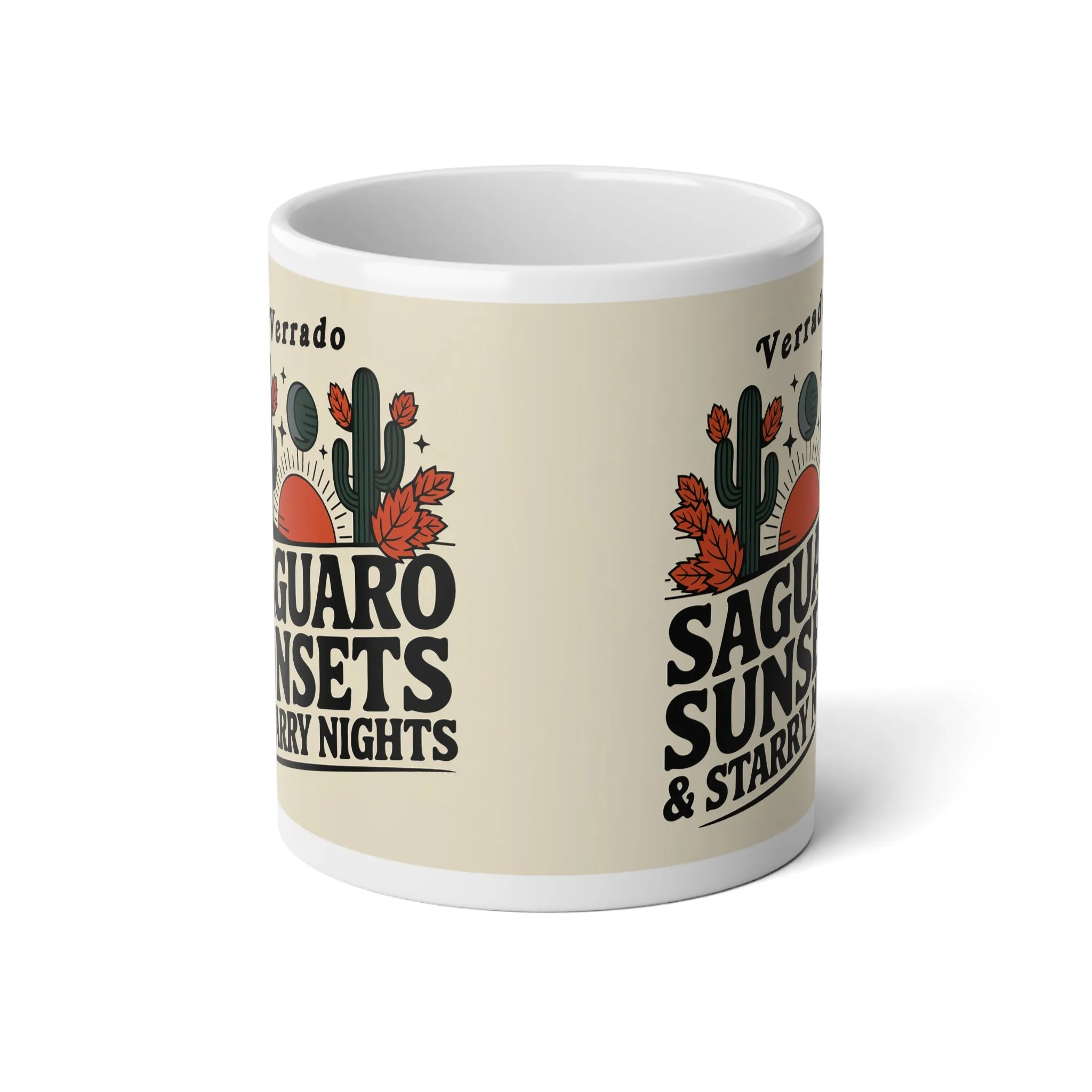 "Saguaro Sunsets & Starry Nights Verrado" Jumbo Mug – 20oz Ceramic Beauty