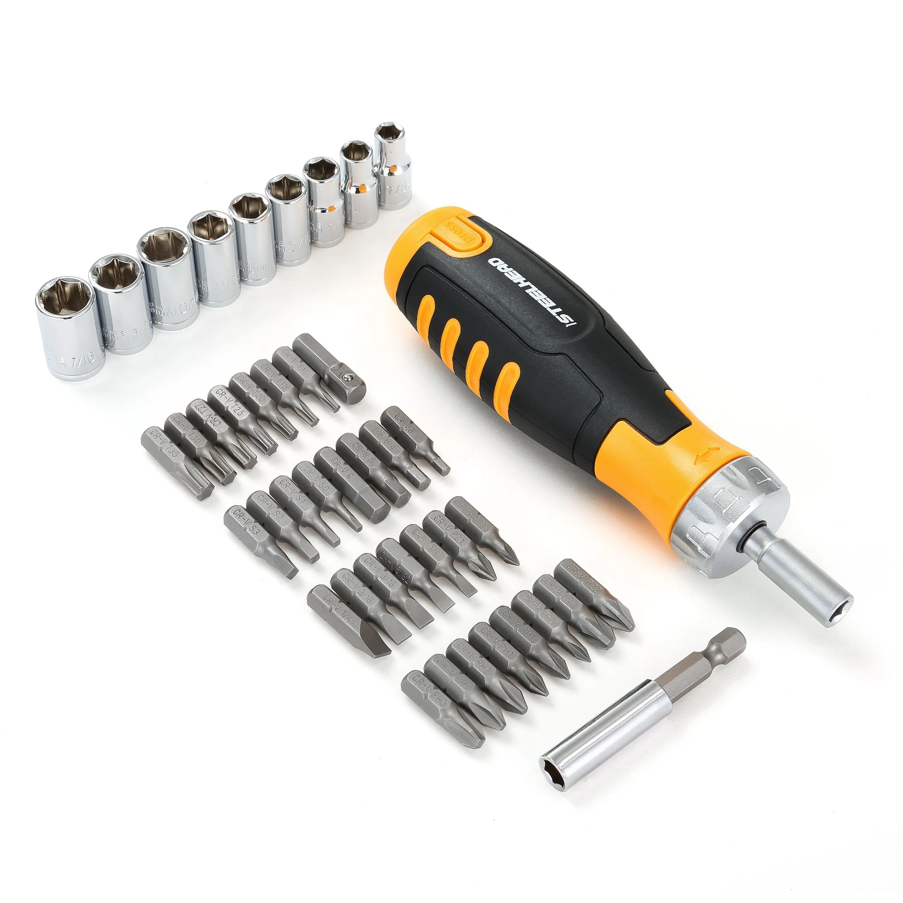 Ratcheting Screwdriver & Socket Set (42 Piece)