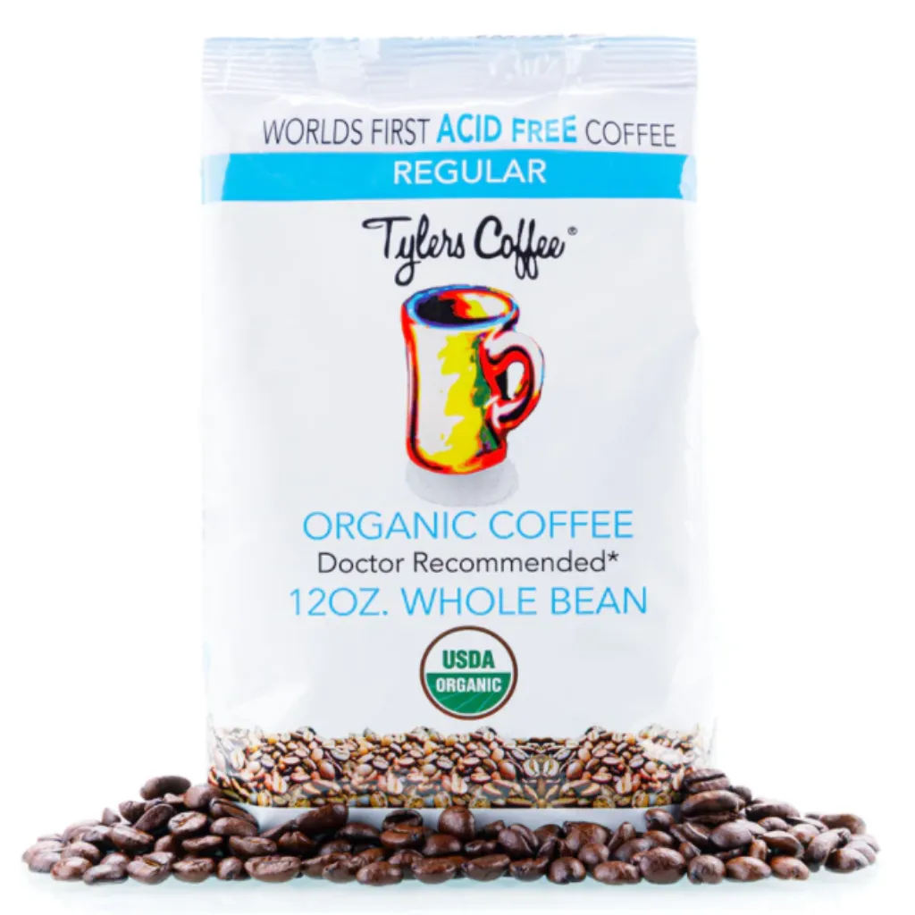 Regular Whole Bean (12oz Bag) - Acid-Free, Organic, AAA Arabica From Mexico