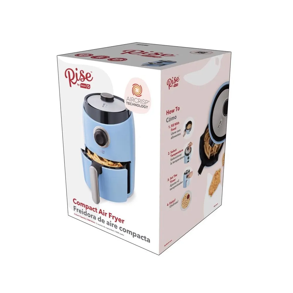 Rise by Dash RCAF160GBSK02 Compact Air Fryer, Blue, 2 Quart