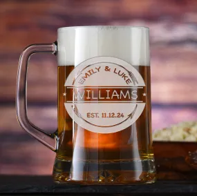 Rustic Arrows Personalized Beer Mug