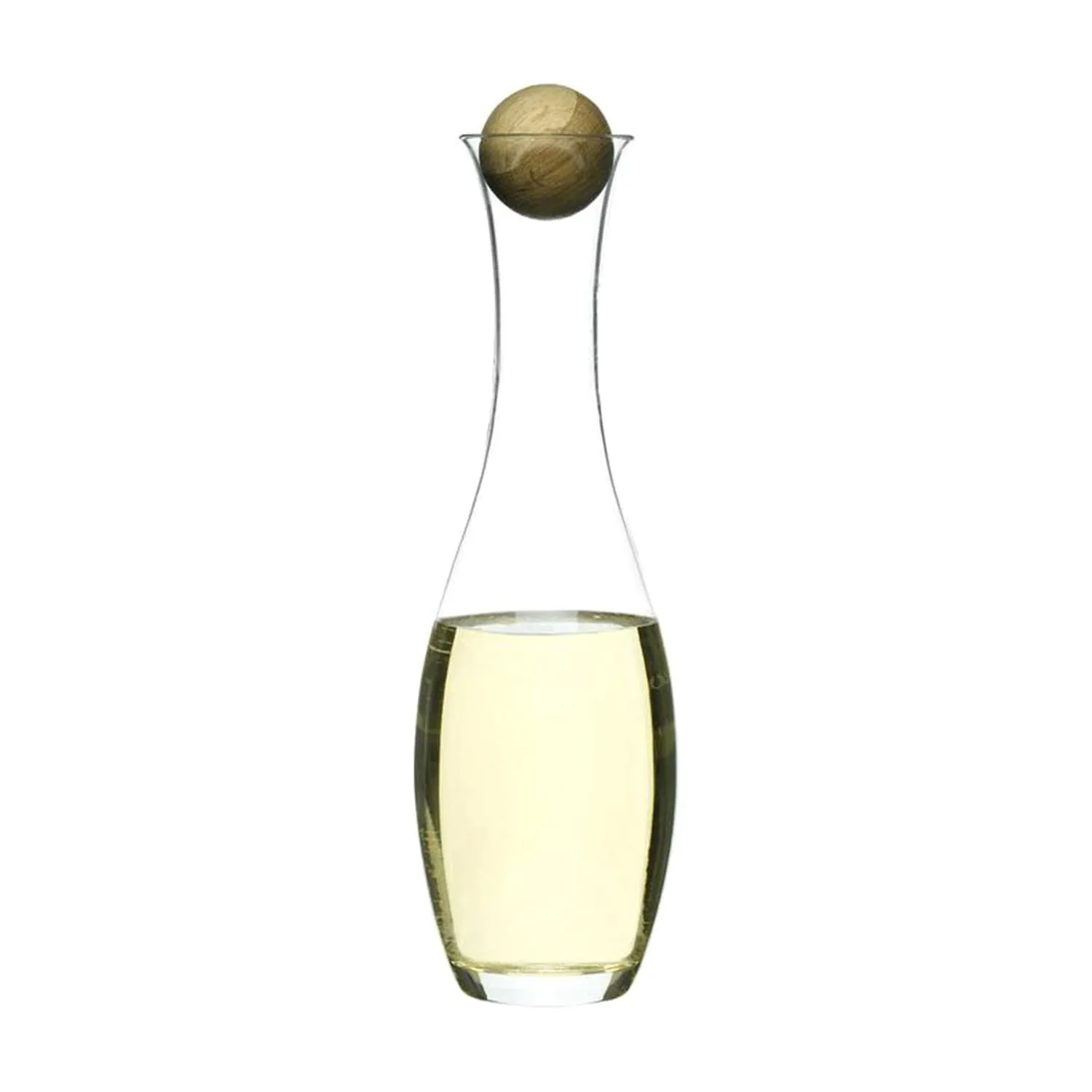 Sagaform Wine and Water Carafe With Oak Stopper - Clear, 1 Litre - SA5015336