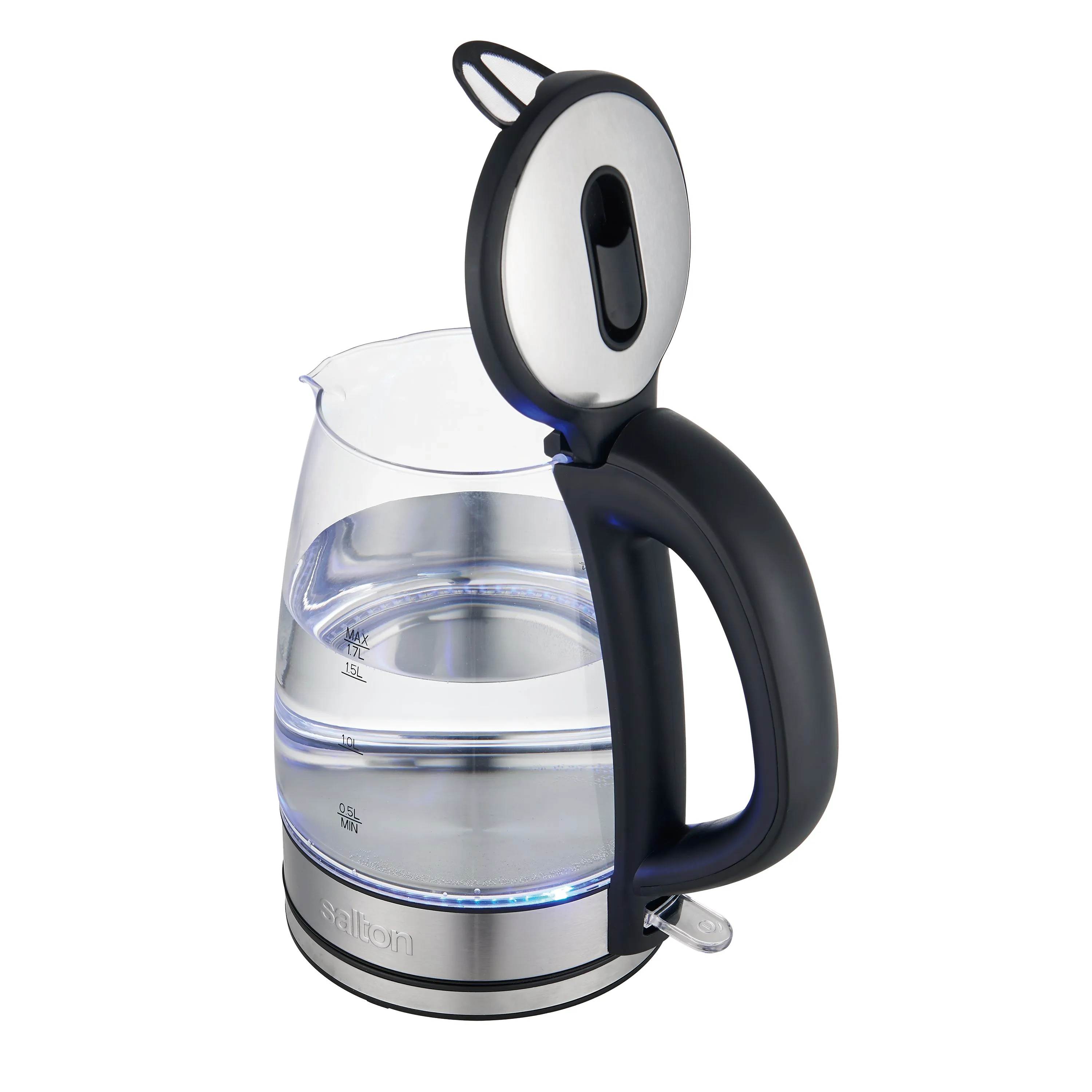 Salton 1.7 L (1.8 qt.) Cordless Electric Glass Kettle