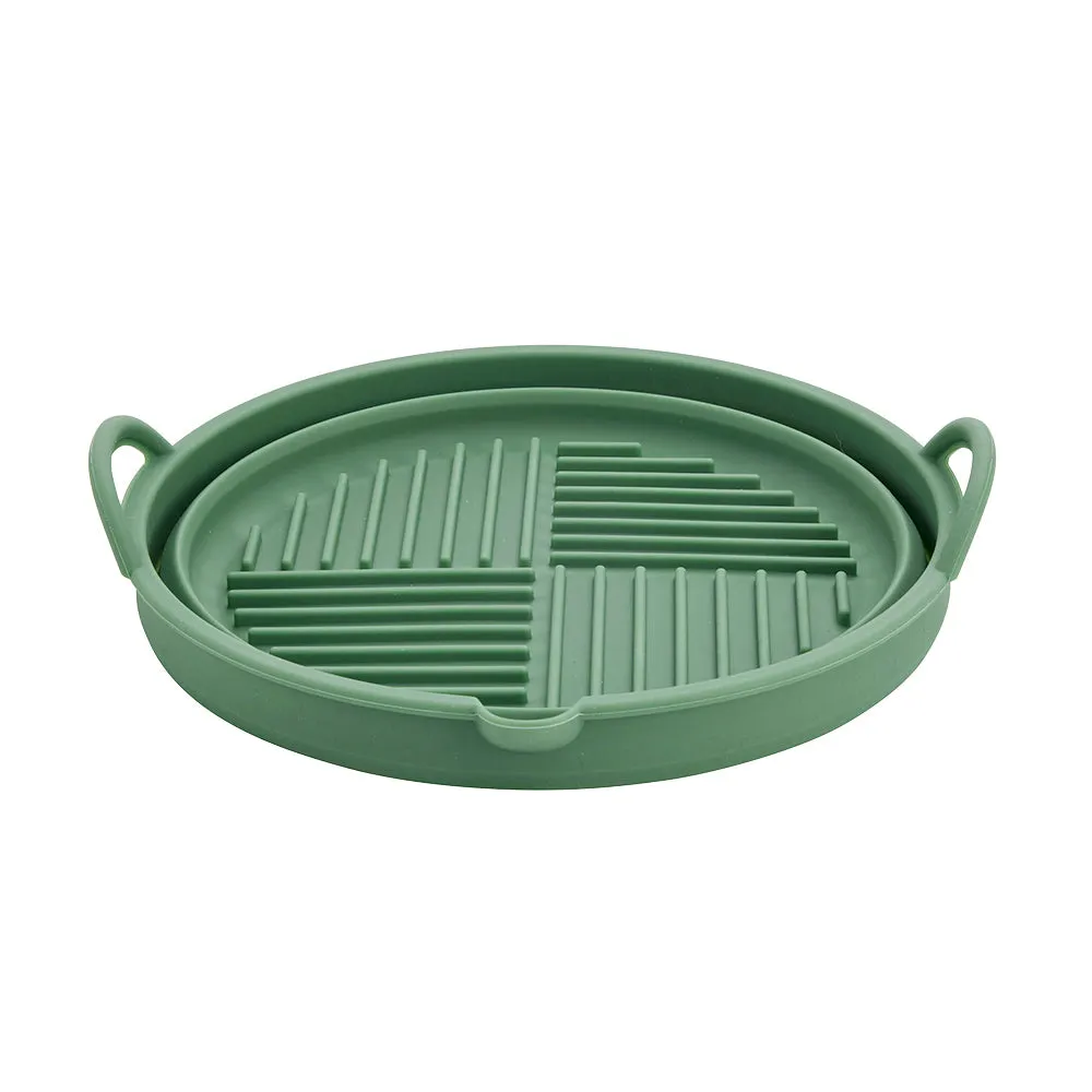 Silicone Air Fryer Round Collapsible Pan 19cm