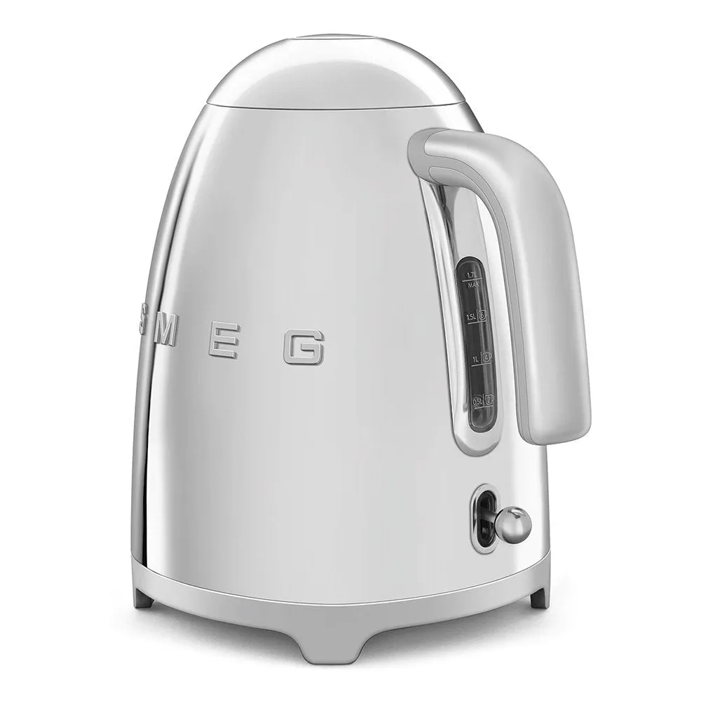 Smeg KLF03SSUK 1.7 Litre 50's Style Kettle, 22.6cm Wide - Stainless Steel