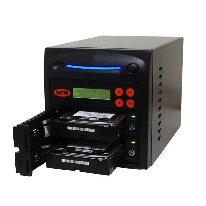 SySTOR 1:1 SATA Hard Disk Drive / Solid State Drive (HDD/SSD) Clone Duplicator/Sanitizer - High Speed (150MB/sec) (SYS201HS)