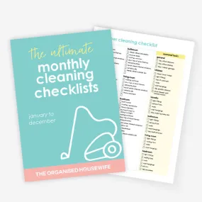 The Ultimate Monthly Cleaning Checklists