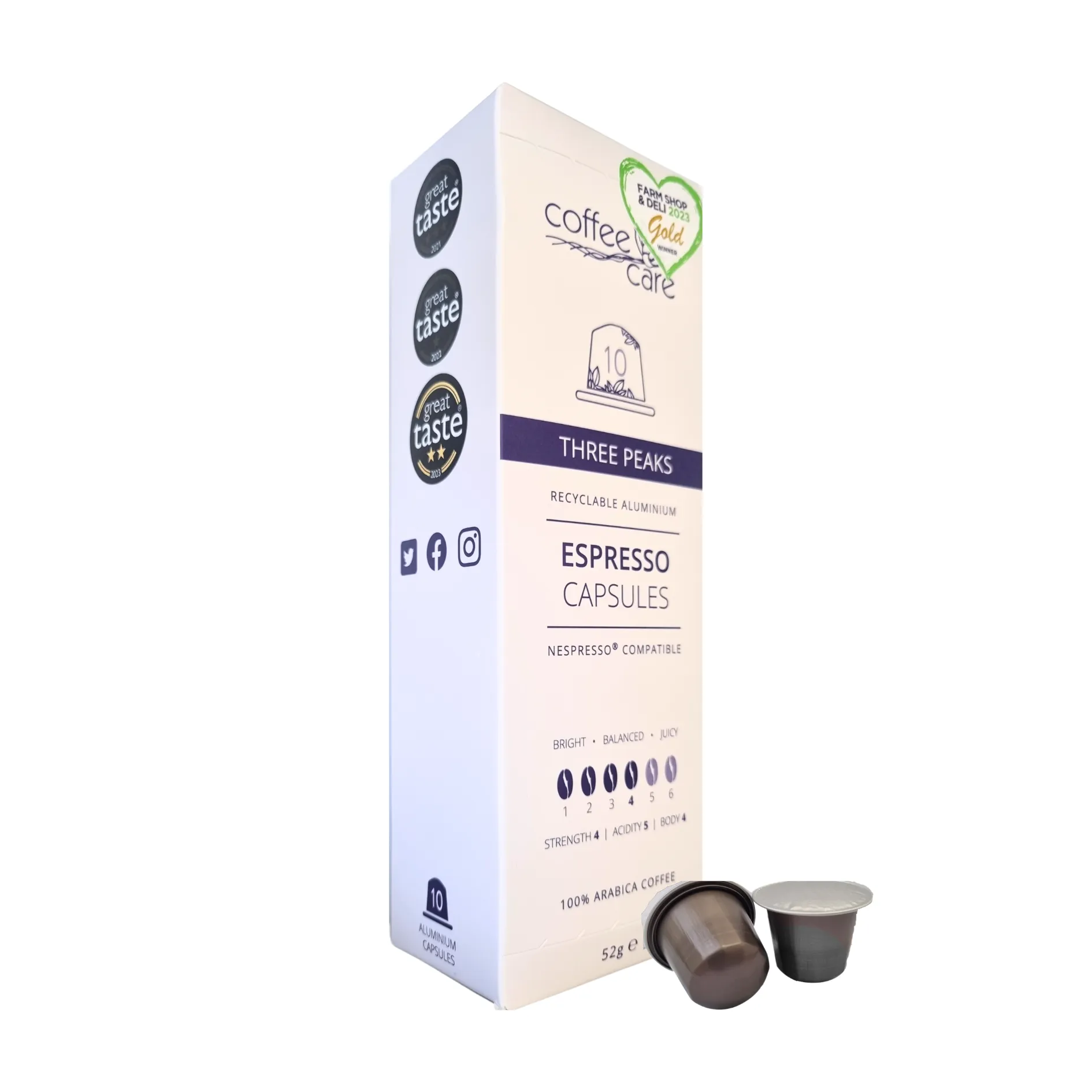 Three Peaks Blend Aluminium Coffee Capsules