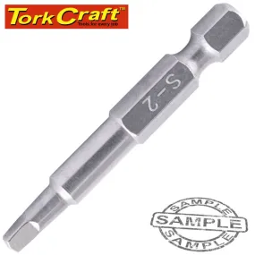 TORK CRAFT STAINLESS  SCREWDRIVER BIT SQ2 X 50MM RED SHANK SSSQ0250BR