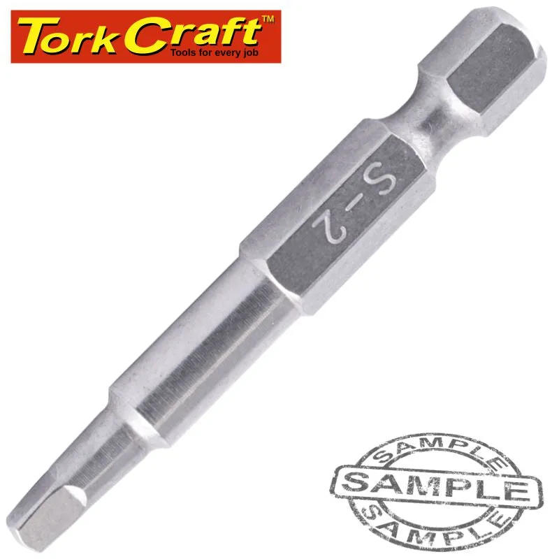 TORK CRAFT STAINLESS  SCREWDRIVER BIT SQ2 X 50MM RED SHANK SSSQ0250BR