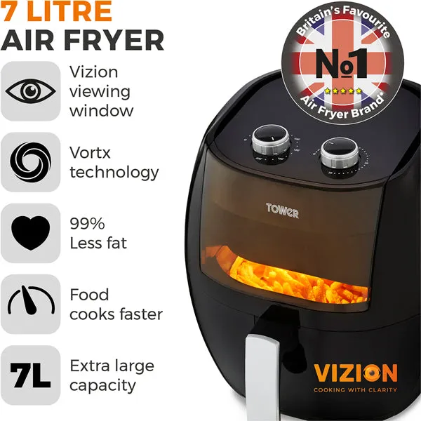 Tower T17071 Vortx Vizion 7 Litre Air Fryer Black Manual