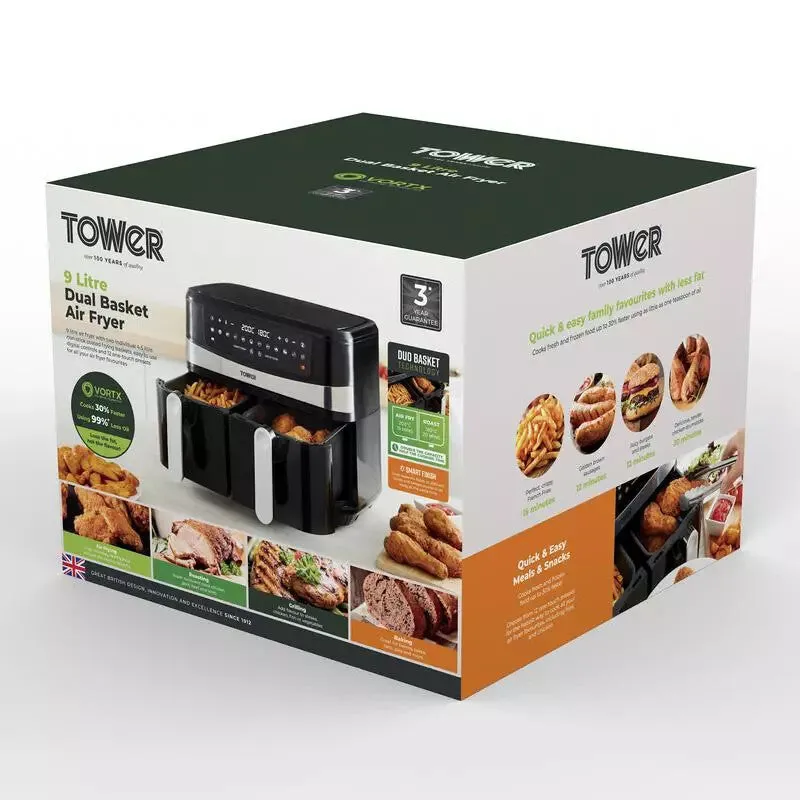 Tower Vortx T17088 9L Dual Air Fryer