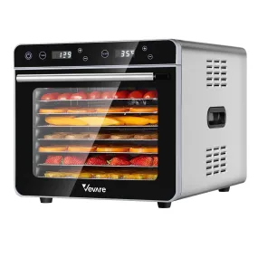 Vevare Food Dehydrators Jerky Dehydrator Fruit Dryer Stainless Steel 8 Trays