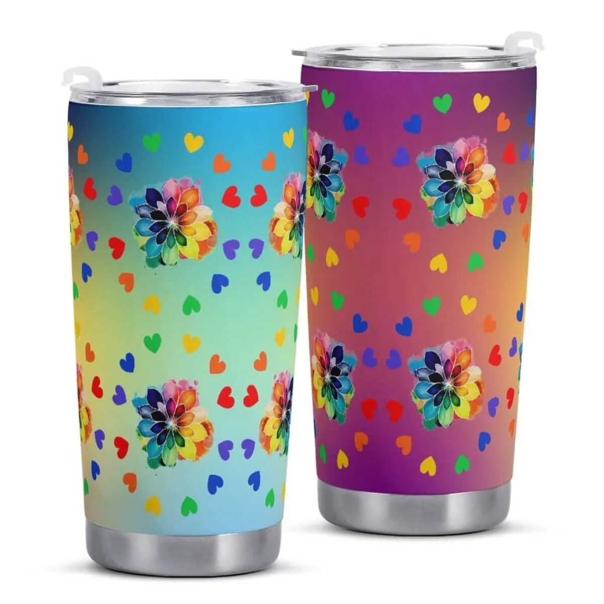 Vibrant Floral Car Cup