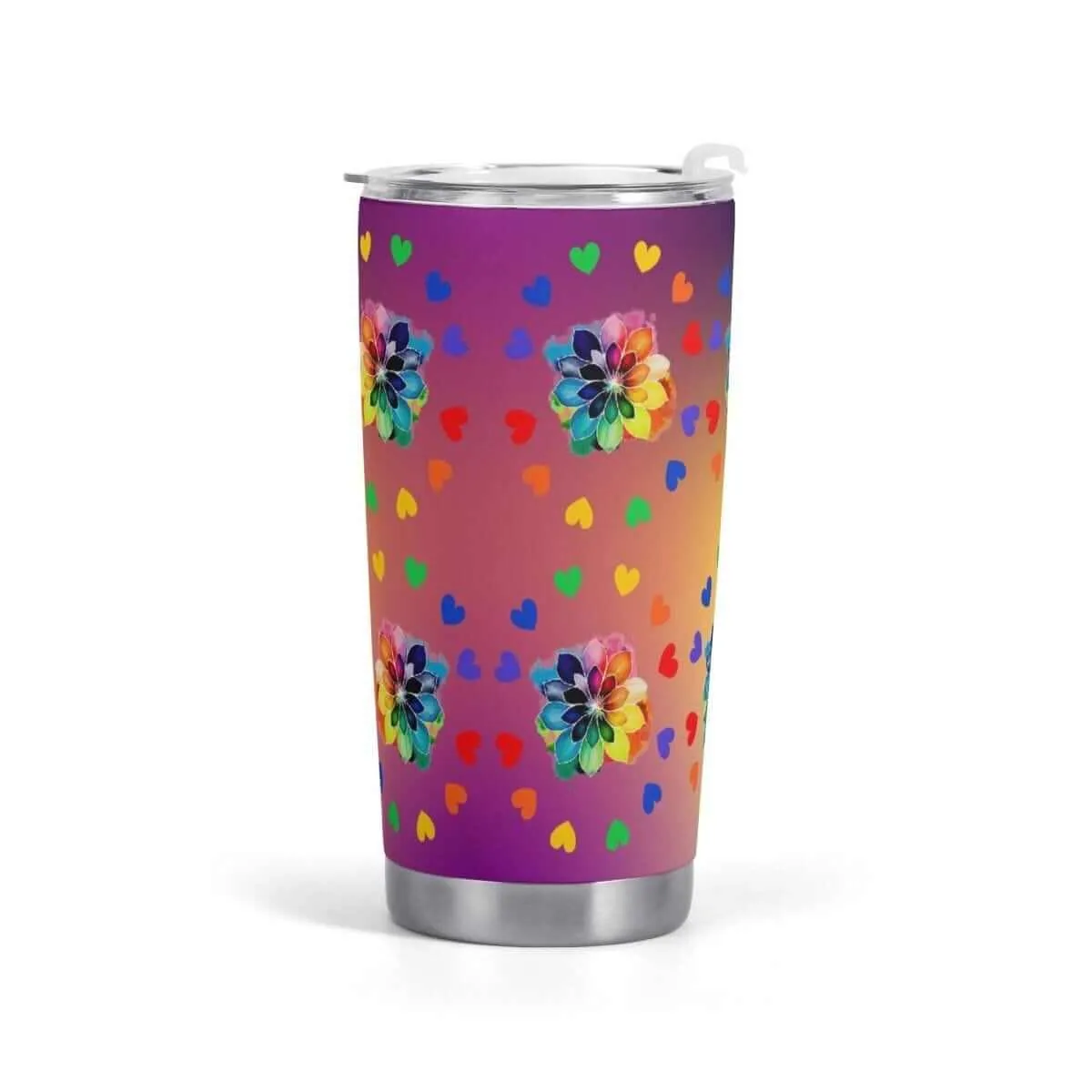 Vibrant Floral Car Cup