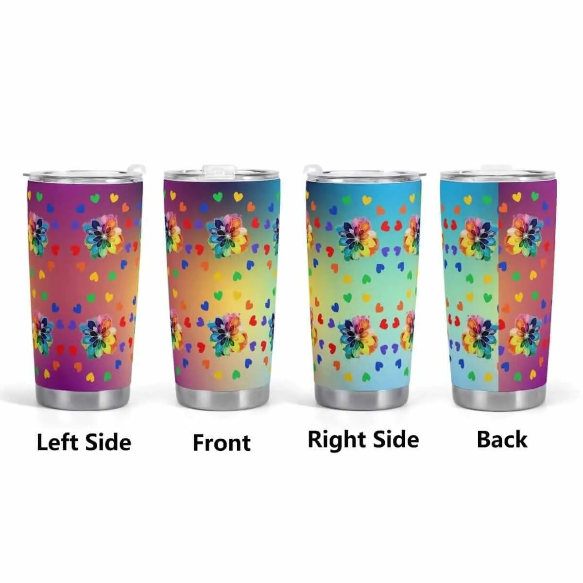 Vibrant Floral Car Cup