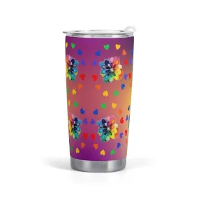 Vibrant Floral Car Cup