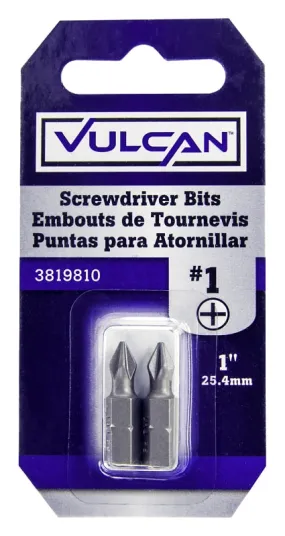 Vulcan 304572OR Screwdriver Bit, Hex Shank, S2 Chrome Molybdenum Steel :CD  2: QUANTITY: 1