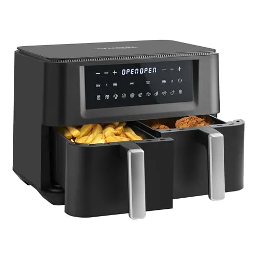 Vytronix DD9L Dual Zone Air Fryer 2 Drawer 9L  Efficient 2400W lthy Oil Free & Low-Fat Cooking