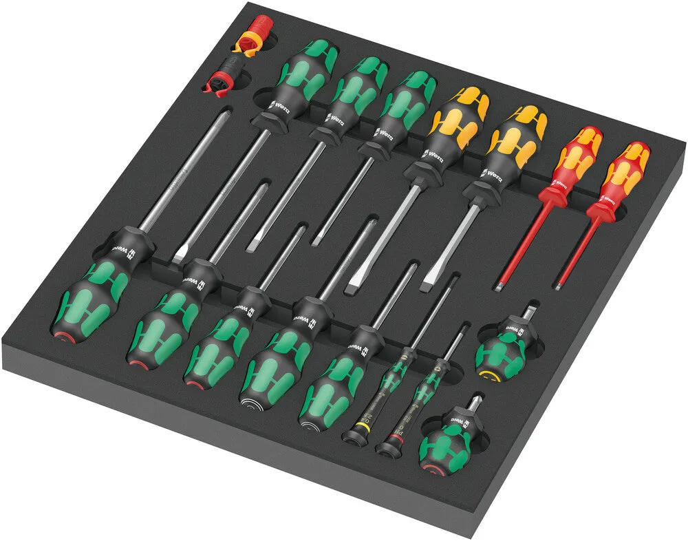 Wera 150101 18pc 9710 Foam insert screwdriver Set 1