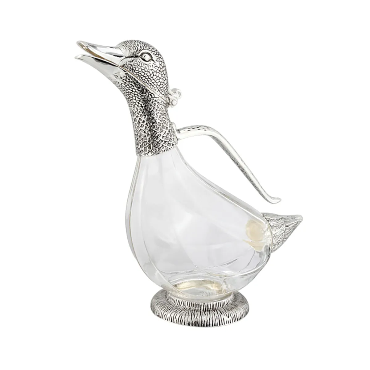 Whitehill Silver Duck Glass Wine Decanter 1L