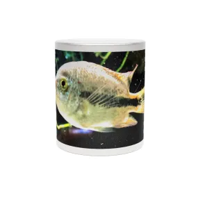 Yellow and Black Fish Metallic Mug (Silver / Gold)