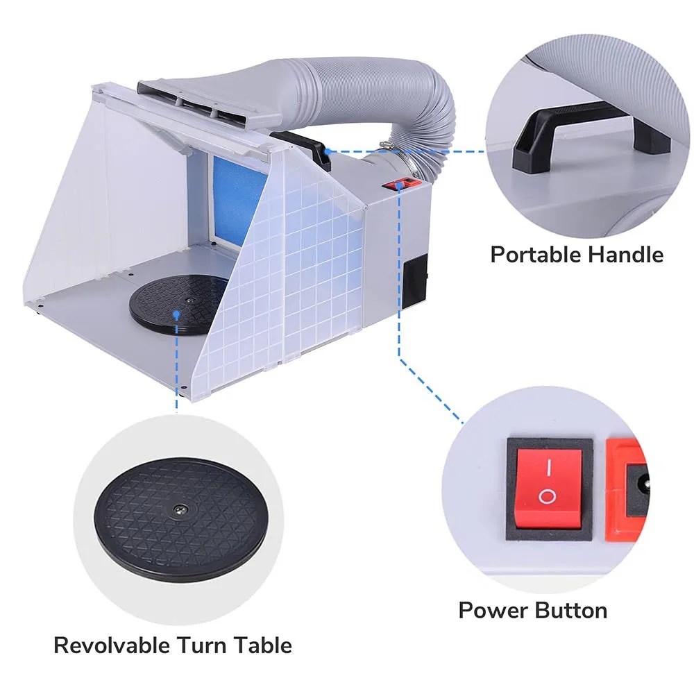 Yescom Portable Airbrush Hobby Spray Booth w/ LED Light & Fan Filter