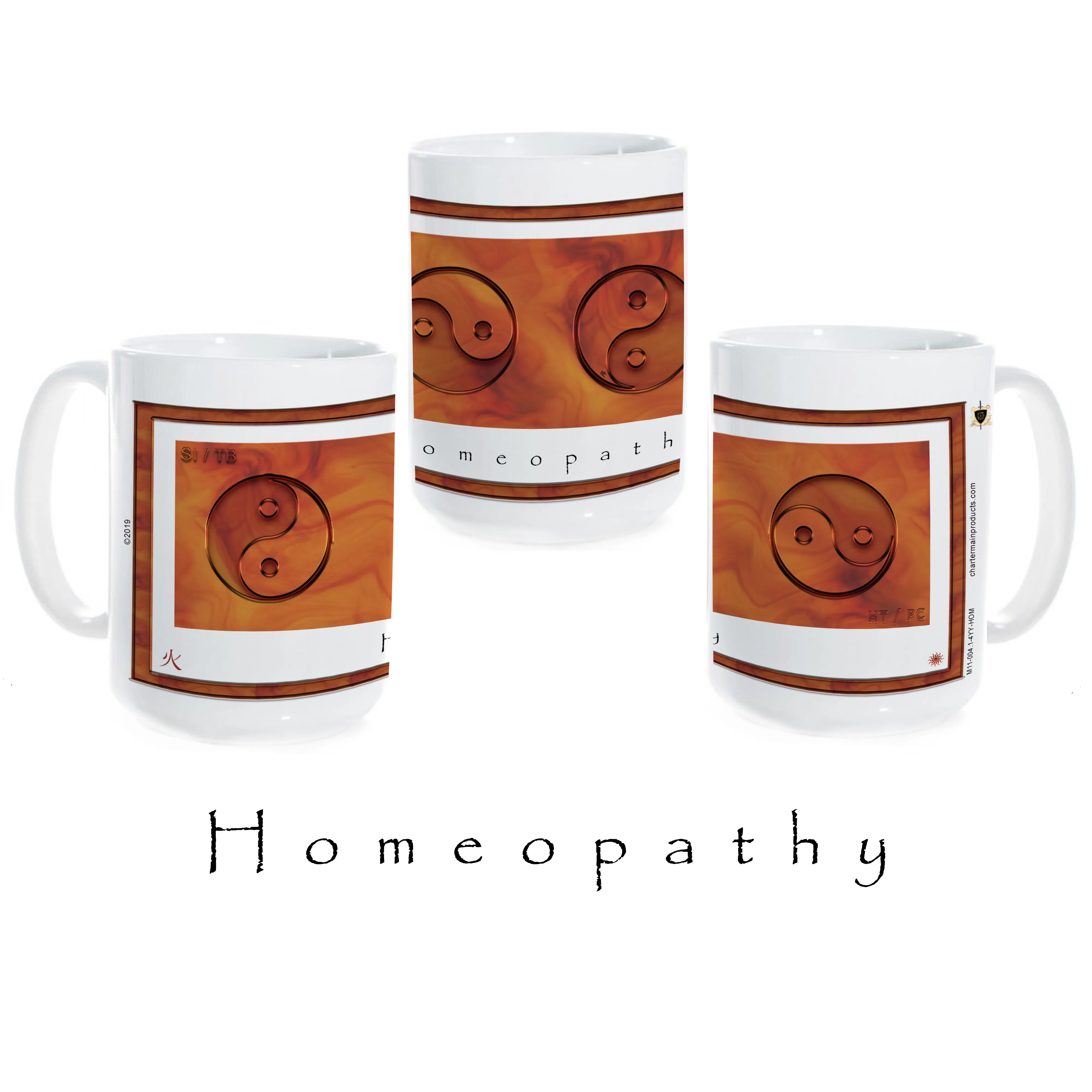 Yin Yang Coffee Mug "Fire" (Homeopathy)