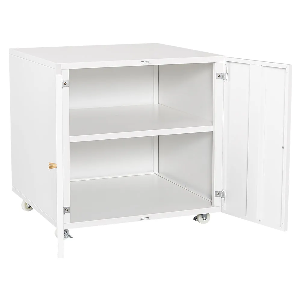 Zabb Mobile File Cabinet With Wheels Vertical - White