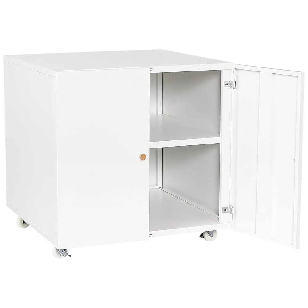 Zabb Mobile File Cabinet With Wheels Vertical - White